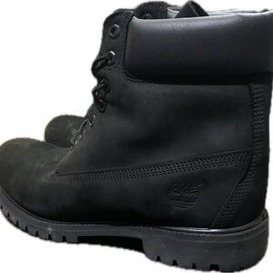 Timberland Men's Black Leather Lace-Up Work Boots size 12